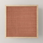 Boho, Minimal, Line Art, Stripes, Terracotta Mini Art Print Gallery Image 1