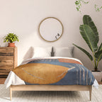 Abstract Terracotta, Navy Blue, Blush Pink, Art Print By LandSartprints  Comforter Gallery Image 3