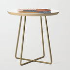 Abstract Terracotta, Navy Blue, Blush Pink, Art Print By LandSartprints  Side Table Gallery Image 1