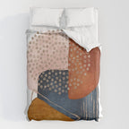 Abstract Terracotta, Navy Blue, Blush Pink, Art Print By LandSartprints  Duvet Cover Gallery Image 6