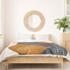 Abstract Terracotta, Navy Blue, Blush Pink, Art Print By LandSartprints  Duvet Cover Gallery Image 3