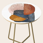Abstract Terracotta, Navy Blue, Blush Pink, Art Print By LandSartprints  Side Table Gallery Image 2