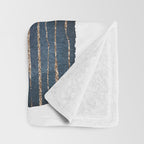 Abstract Terracotta, Navy Blue, Blush Pink, Art Print By LandSartprints  Throw Blanket Gallery Image 3