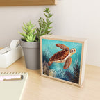 Metallic Sea Turtle Mini Art Print Gallery Image 2