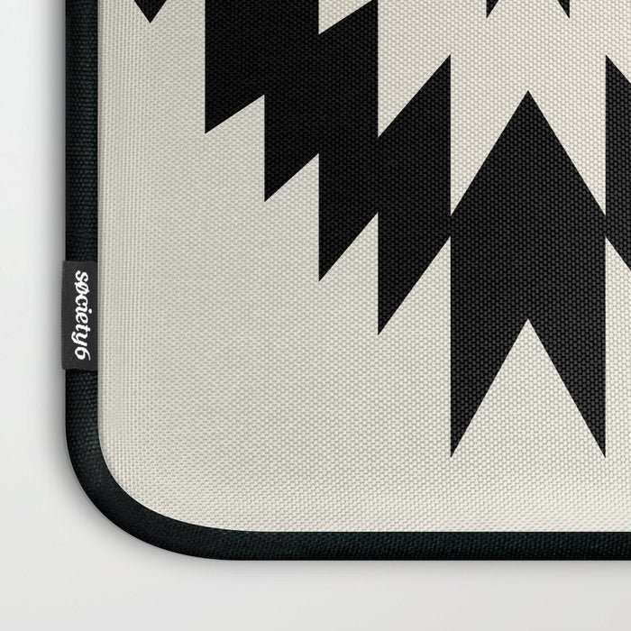 Southwestern Minimalism - Black Neutral Beige Laptop Sleeve Gallery Image 3