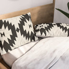 Southwestern Minimalism - Black Neutral Beige Pillow Sham Gallery Image 2