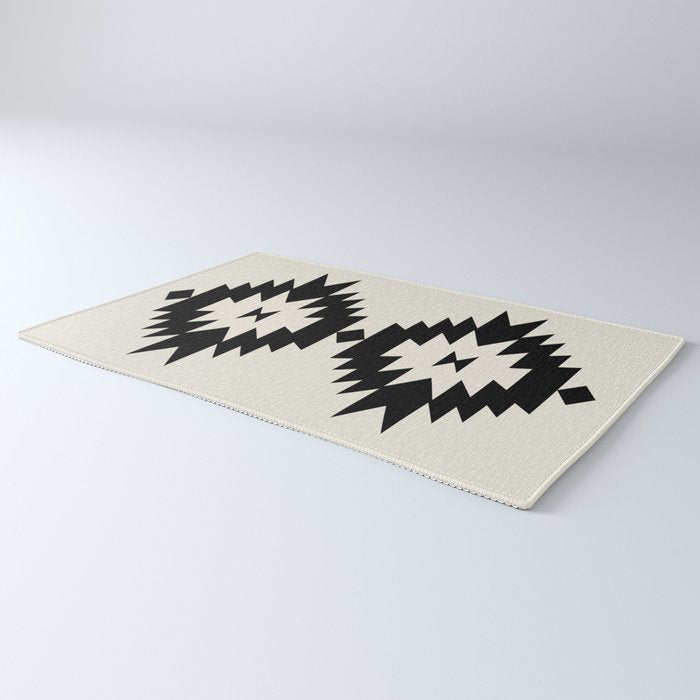 Southwestern Minimalism - Black Neutral Beige Rug Gallery Image 3