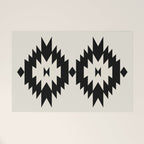 Southwestern Minimalism - Black Neutral Beige Welcome Mat Gallery Image 1