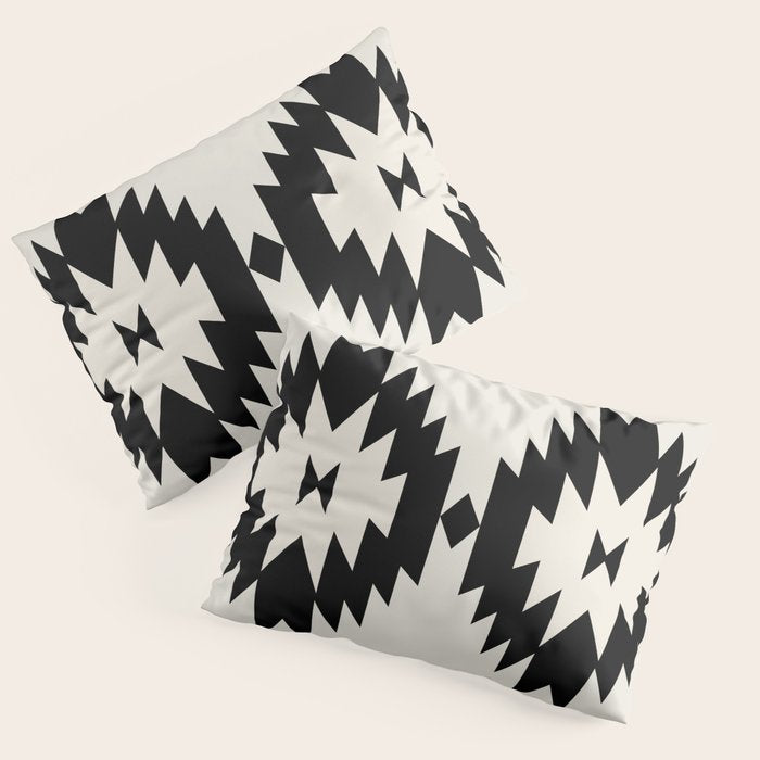 Southwestern Minimalism - Black Neutral Beige Pillow Sham Gallery Image 3