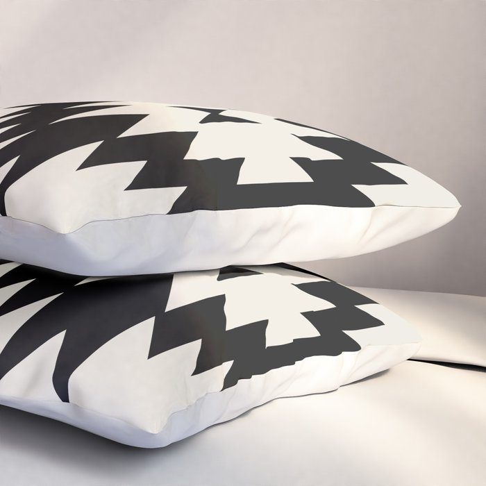 Southwestern Minimalism - Black Neutral Beige Pillow Sham Gallery Image 3