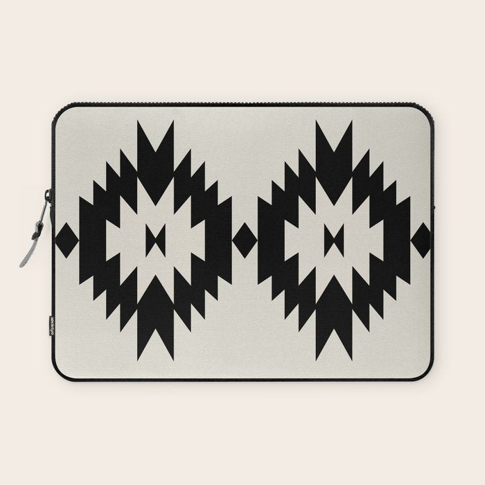 Southwestern Minimalism - Black Neutral Beige Laptop Sleeve Gallery Image 1