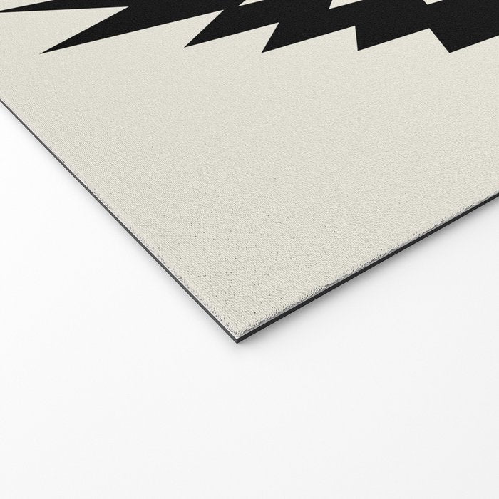 Southwestern Minimalism - Black Neutral Beige Welcome Mat Gallery Image 2
