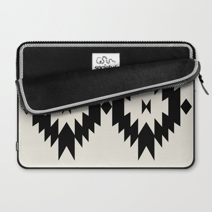 Southwestern Minimalism - Black Neutral Beige Laptop Sleeve Gallery Image 2