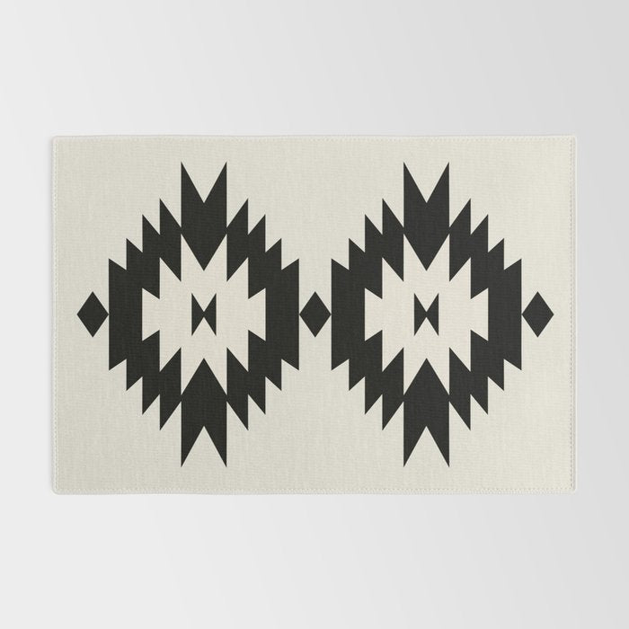 Southwestern Minimalism - Black Neutral Beige Rug Gallery Image 2