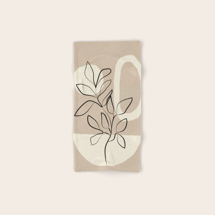 Abstract Minimal Plant 7 Bath Towel Gallery Image 1