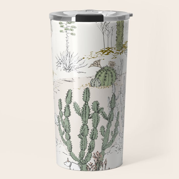whimsical cactus landscape airy Travel Mug Gallery Image 1
