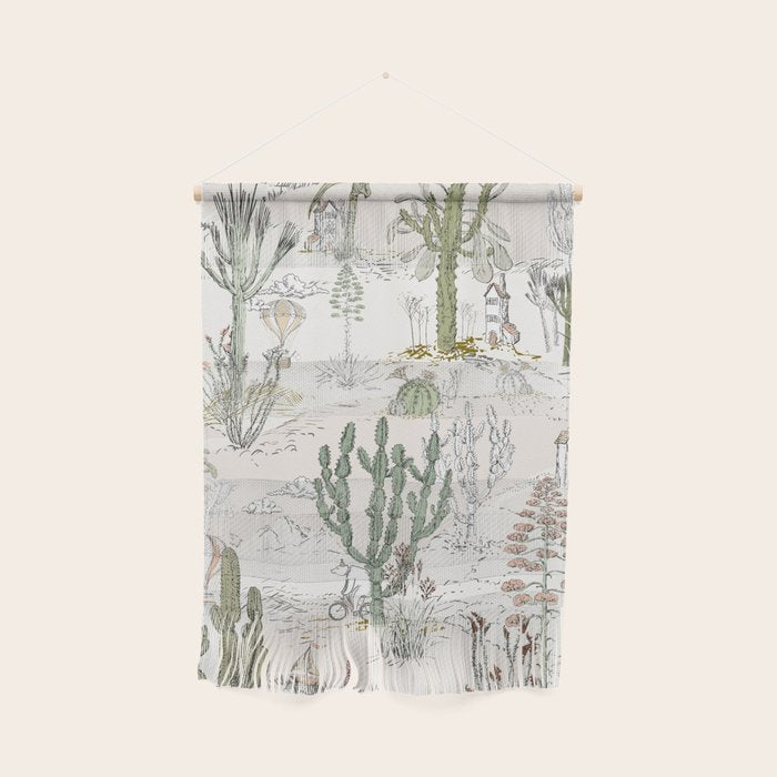 whimsical cactus landscape airy Wall Hanging Gallery Image 1