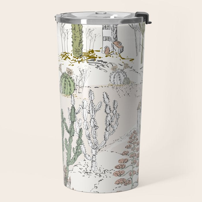 whimsical cactus landscape airy Travel Mug Gallery Image 2