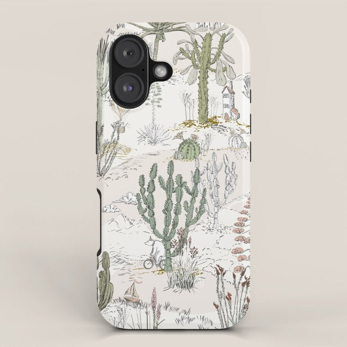 whimsical cactus landscape airy iPhone Case Gallery Image 1