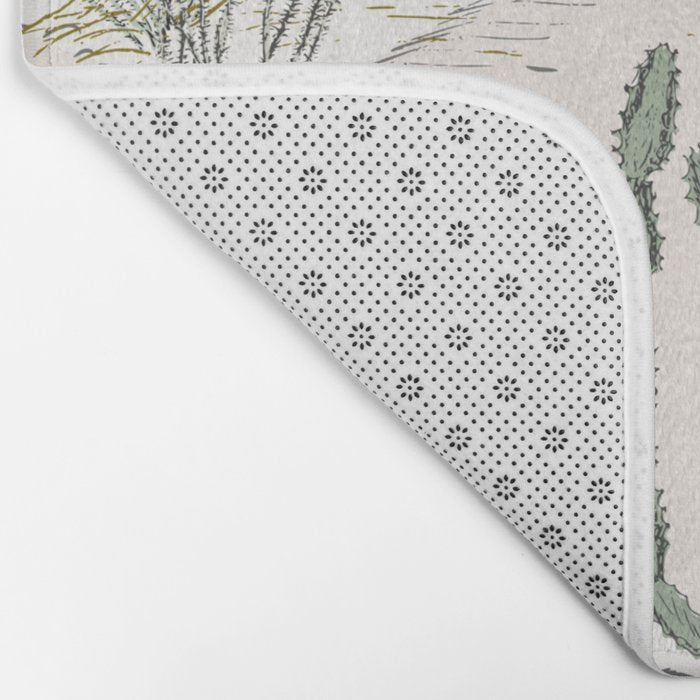 whimsical cactus landscape airy Bath Mat Gallery Image 2