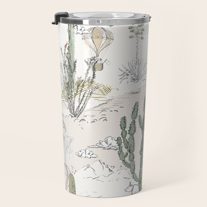 whimsical cactus landscape airy Travel Mug Gallery Image 3