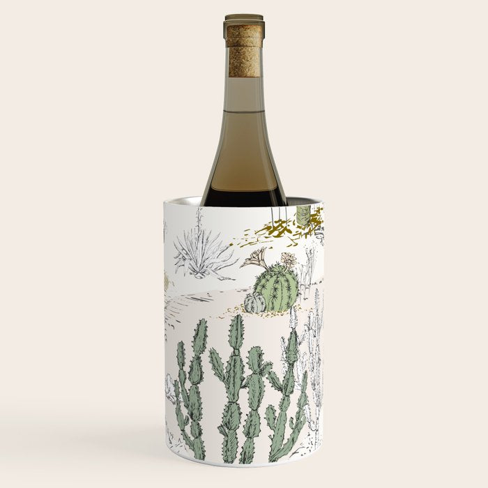 whimsical cactus landscape airy Wine Chiller Gallery Image 1