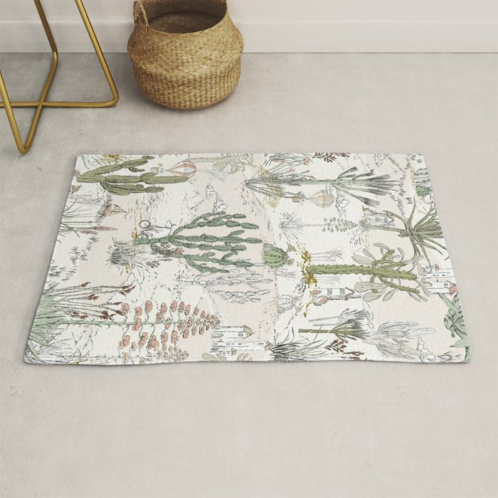 whimsical cactus landscape airy Rug Gallery Image 1
