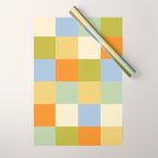 Bold Retro Checks Pattern - Large XXXVI Wrapping Paper Gallery Image 1