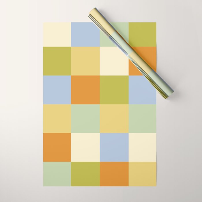 Bold Retro Checks Pattern - Large XXXVI Wrapping Paper Gallery Image 1