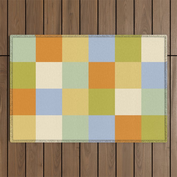 Bold Retro Checks Pattern - Large XXXVI Outdoor Rug Gallery Image 1