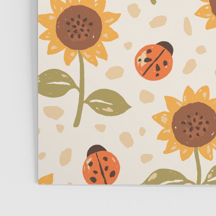 Sunflowers and Ladybugs Poster Gallery Image 3