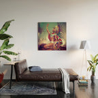 Caballero Aguila Aztec Scout Portrait painting Wood Wall Art Gallery Image 2