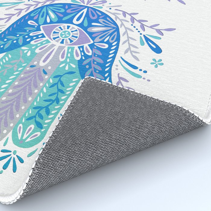 Hamsa Hand - Blue & Turquoise Palette Rug Gallery Image 4