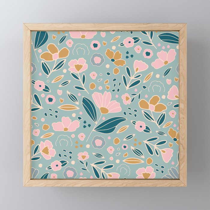Woodland wildflowers  Mini Art Print Gallery Image 1