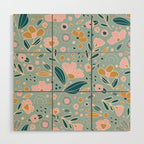 Woodland wildflowers  Wood Wall Art Gallery Image 1