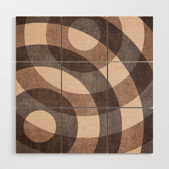ABSTRACT ALPHABET / Decorative O Wood Wall Art Gallery Image 1