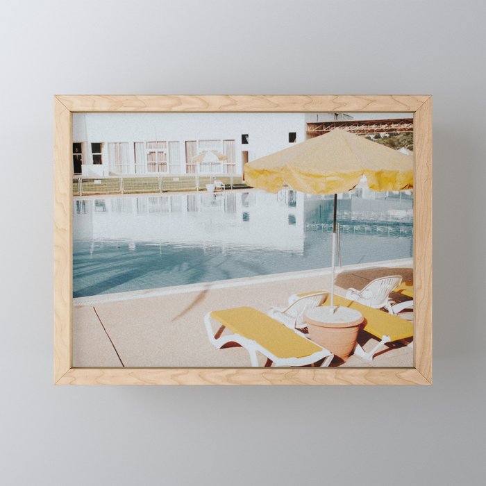 vintage summer poolside Mini Art Print Gallery Image 1