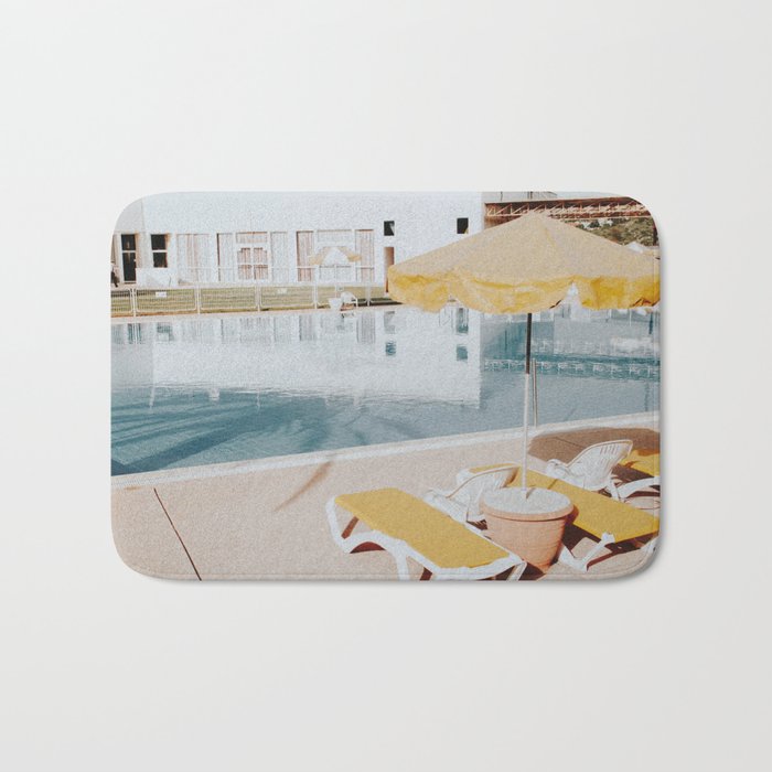 vintage summer poolside Bath Mat Gallery Image 1