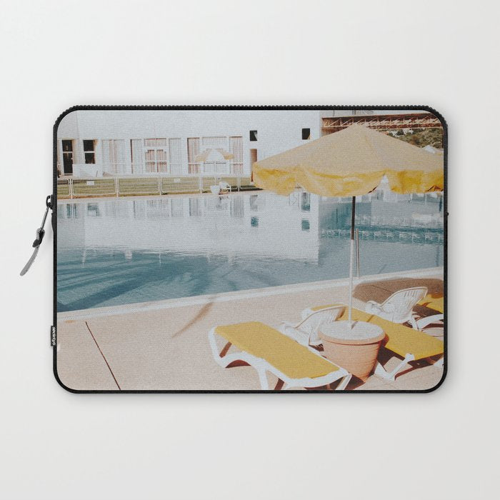 vintage summer poolside Laptop Sleeve Gallery Image 1