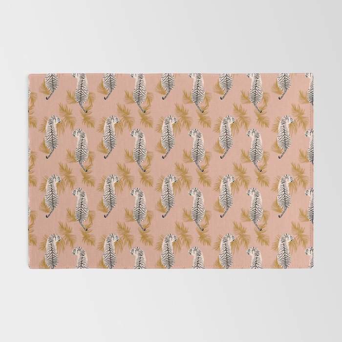 Paisley Tiger - soft pink & gold Rug Gallery Image 2