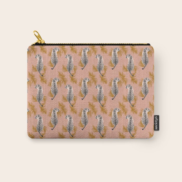 Paisley Tiger - soft pink & gold Carry All Pouch Gallery Image 1