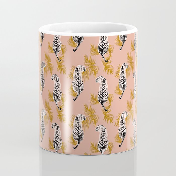 Paisley Tiger - soft pink & gold Coffee Mug Gallery Image 4