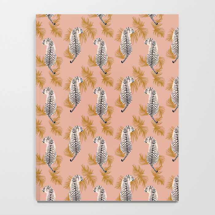 Paisley Tiger - soft pink & gold Notebook Gallery Image 4