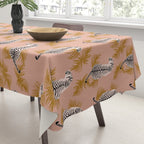 Paisley Tiger - soft pink & gold Tablecloth Gallery Image 3