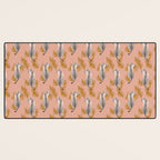 Paisley Tiger - soft pink & gold Desk Mat Gallery Image 3