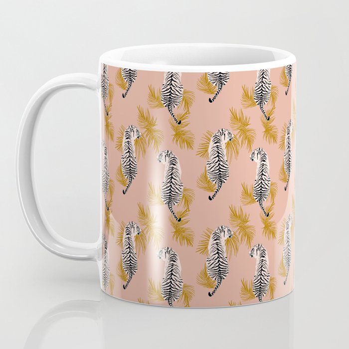 Paisley Tiger - soft pink & gold Coffee Mug Gallery Image 3