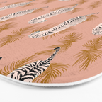 Paisley Tiger - soft pink & gold Bath Mat Gallery Image 3