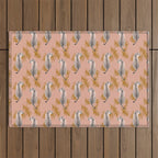 Paisley Tiger - soft pink & gold Outdoor Rug Gallery Image 1
