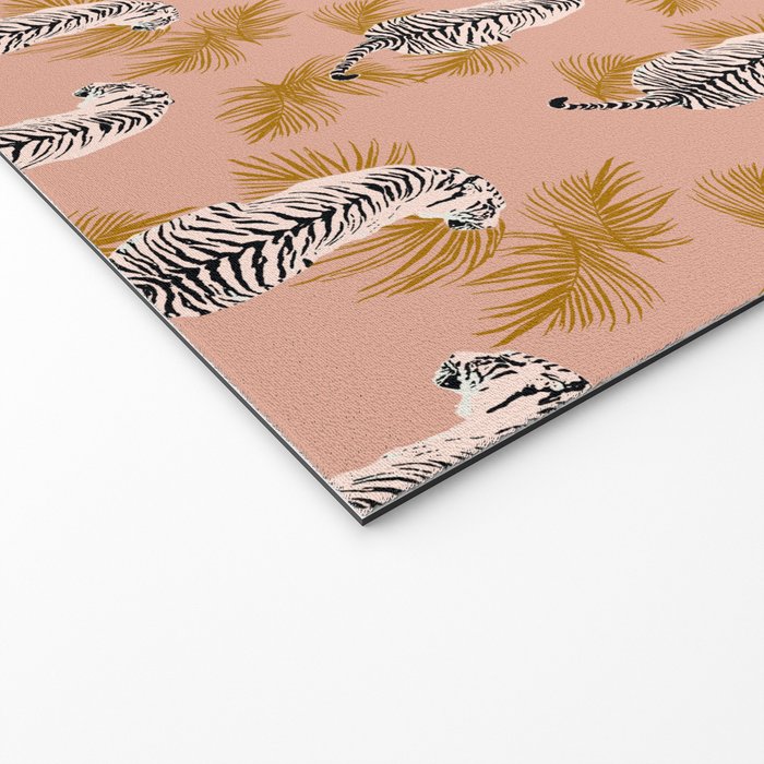 Paisley Tiger - soft pink & gold Welcome Mat Gallery Image 2