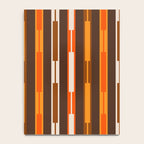 Retro Geo Chain Vertical Stripes Geometric Color Block Pattern in 70s Brown and Orange Notebook Gallery Image 4